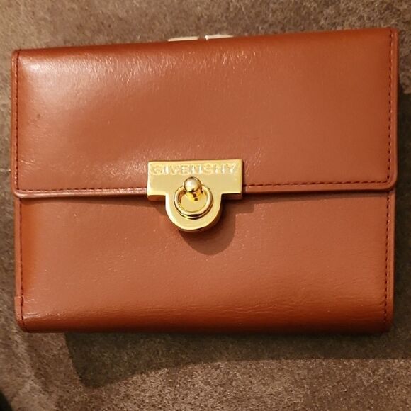 Givenchy Handbags - Givenchy Tan Leather Wallet with French Kisslock